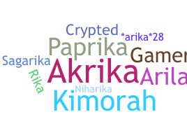 Nickname - Arika