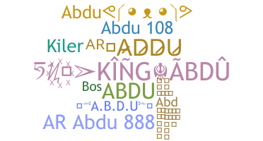 Nickname - abdu