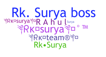 Nickname - Rksurya