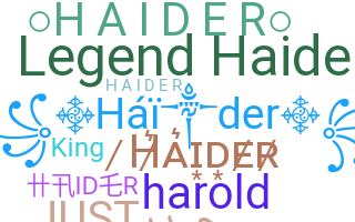 Nickname - Haider