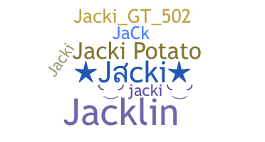 Nickname - jacki