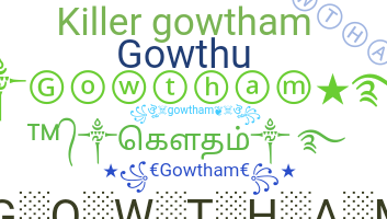 Nickname - Gowtham