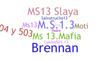 Nickname - MS13