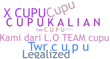 Nickname - cupu