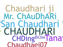 Nickname - Chaudhari