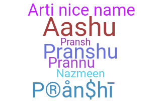 Nickname - Pranshi