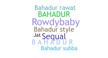 Nickname - Bahadur