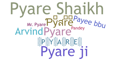 Nickname - pyare