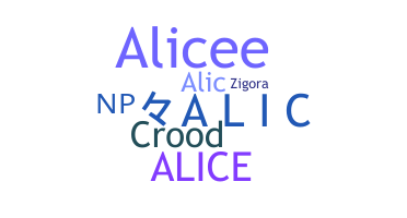 Nickname - AliC