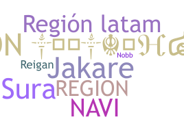 Nickname - Region