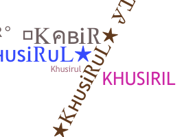Nickname - KHUSIRUL