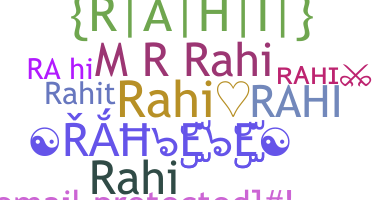 Nickname - rahi