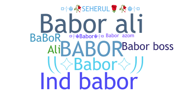 Nickname - Babor