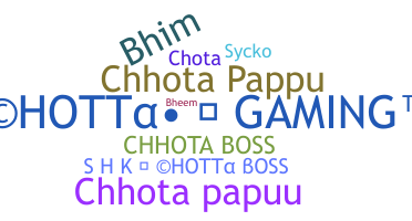 Nickname - Chhota