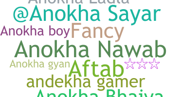 Nickname - anokha