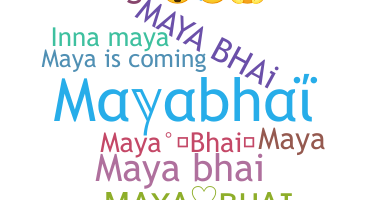 Nickname - Mayabhai