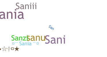 Nickname - Sania
