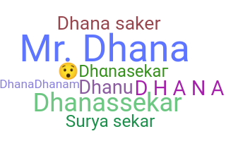 Nickname - Dhanasekar