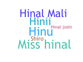 Nickname - Hinal