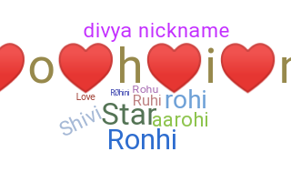 Nickname - Rohini