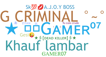 Nickname - Gamer07
