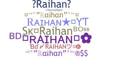 Nickname - Raihan