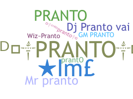 Nickname - Pranto