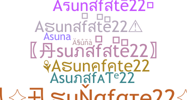 Nickname - Asunafate22