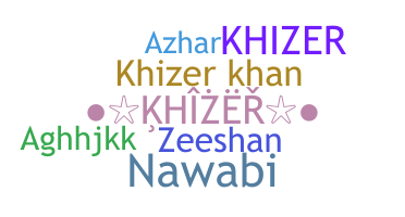 Nickname - Khizer